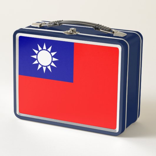 Lunch Box Boîtier en métal inoxydable avec drapeau taïwanais (Devant)