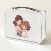 Lunch Box Bond adorable maman et fille (4) (Dos)