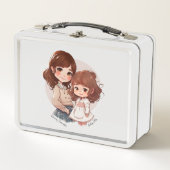 Lunch Box Bond adorable maman et fille (4) (Devant)