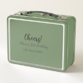 Lunch Box Bonjour 21e anniversaire ajouter nom date simple m (Dos)