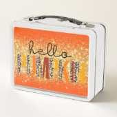 Lunch Box Bonjour Citrouille Automne Personnaliser d'automne (Dos)