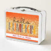 Lunch Box Bonjour Citrouille Automne Personnaliser d'automne (Devant)