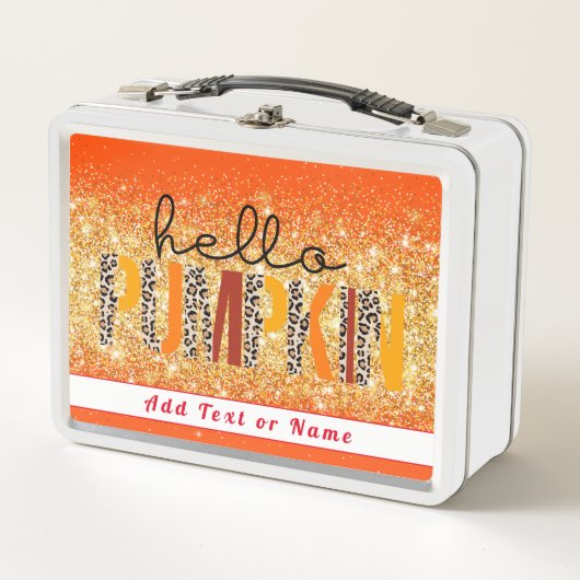 Lunch Box Bonjour Citrouille Automne Personnaliser d'automne (Devant)