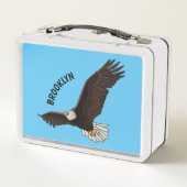 Lunch Box Bonne illustration de dessin d'aigle à chauve-sour (Dos)