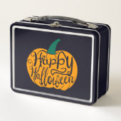 Lunch Box Bonne lettre Halloween sur citrouille sculpté (Devant)