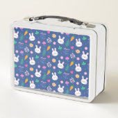 Lunch Box Bonne Personnaliser Pâques blanc amour lapin (Dos)