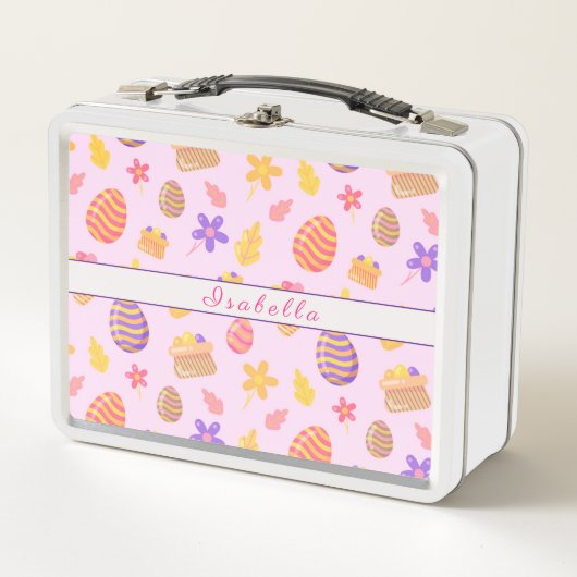 Lunch Box Bonne Personnaliser Pâques violettes (Devant)
