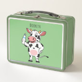 Lunch Box Bonne vache avec dessin animé de biberon  (Devant)