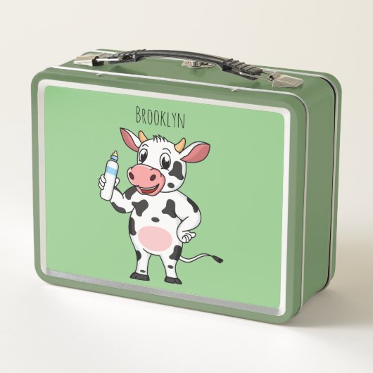 Lunch Box Bonne vache avec dessin animé de biberon  (Dos)