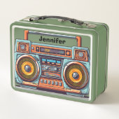 Lunch Box Boom Box Retro Personnalisé (Dos)