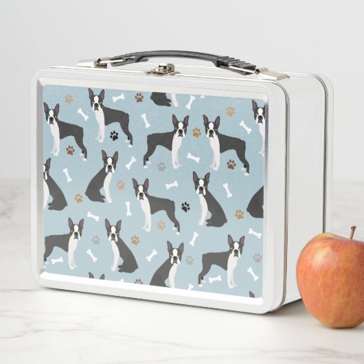 Lunch Box Boston Terrier Bones and Paws (En situation)