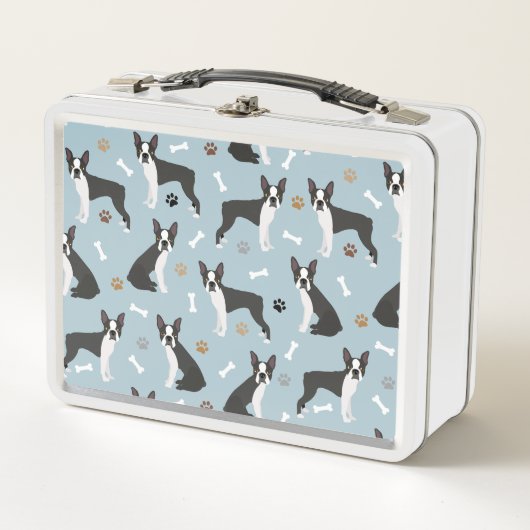 Lunch Box Boston Terrier Bones and Paws (Devant)