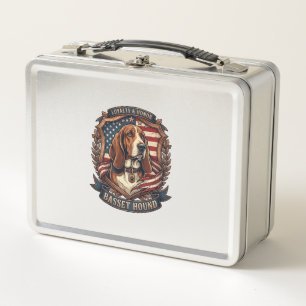 Lunch Box Bouclier de drapeau américain de chien de loyauté