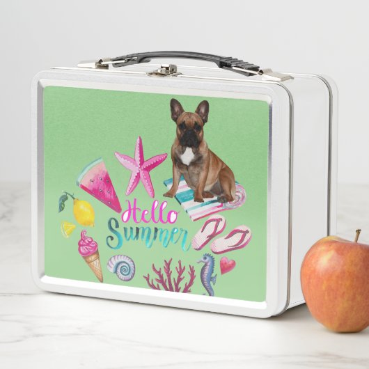 Lunch Box Bouledogue français Hello Summer French Bulldog (En situation)