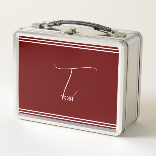 Lunch Box Bourgogne Monogrammé (Devant)
