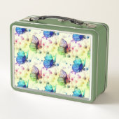 Lunch Box Bouteille à papillons d'aquarelle (Dos)