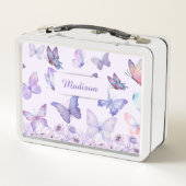 Lunch Box Bouteilles d'aquarelle Fleur sauvage Jardin Lilac (Dos)
