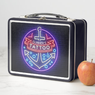 Lunch Box Boutique de tatouage personnalisée Style néon naut