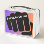 Lunch Box Boxing, je ne suis pas ici pour parler (Dos)