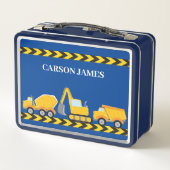 Lunch Box Boys Construction Véhicule Custom Blue Dump Truck (Dos)