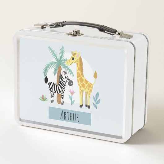 Lunch Box Boys Cute Giraffe et Zebra Safari Enfants en bas â (Devant)