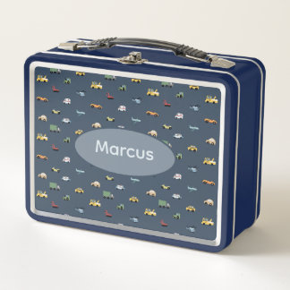 Lunch Box Boys Cute Transport Voiture Motif monogramme Enfan
