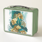 Lunch Box Branche avec Feuilles d'or Ginko Biloba (Dos)