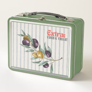 Lunch Box Branche d'olive méditerranéenne vibrante extra vie