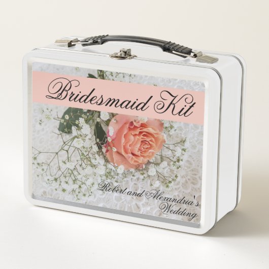 Lunch Box Bridesmaid Kit Mariage Bridesmaids Favoriser Metal (Devant)