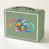 Lunch Box Bright infinity with rainbow butterfly (Dos)
