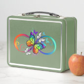 Lunch Box Bright infinity with rainbow butterfly (En situation)