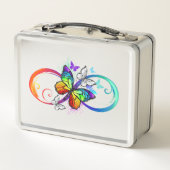 Lunch Box Bright infinity with rainbow butterfly (Dos)