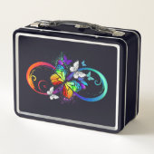 Lunch Box Bright infinity with rainbow butterfly (Dos)
