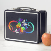 Lunch Box Bright infinity with rainbow butterfly (En situation)