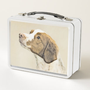 Lunch Box Brittany Paining - Un joli art original de chien