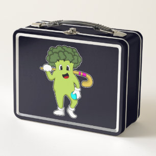 Lunch Box Broccoli à Hockey avec chauve-souris de hockey