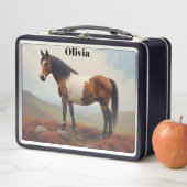 Lunch Box Brown et blanche Shetland Pony Girl's (En situation)