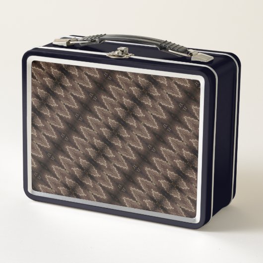 Lunch Box - Brown Snakeskin Pattern (Voorkant)