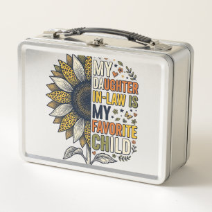 Lunch Box Bru Sunflower Vintage Enfant Préféré Belle-Fille S