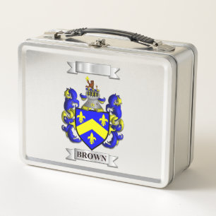 Lunch Box Bruine Familienaam En Schild