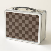 Lunch Box Brun foncé et damier de Quincy (Dos)