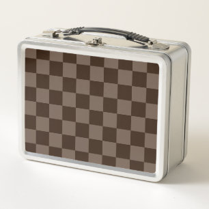 Lunch Box Brun foncé et damier de Quincy