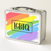 Lunch Box Brushstrokes LGBTQ Arc-en-ciel (Dos)