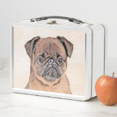 Lunch Box Bruxelles Griffon Smooth Painting Original Chien A (En situation)