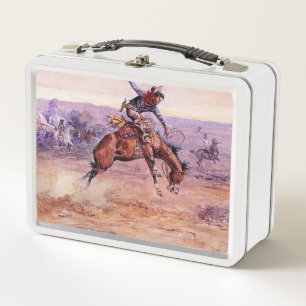 Lunch Box « Bucking Bronco » Cowboy Art de Charles Russell