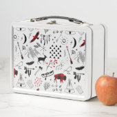 Lunch Box Buffalo Adventures Black and Red Plaid ID599 (En situation)