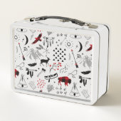 Lunch Box Buffalo Adventures Black and Red Plaid ID599 (Dos)