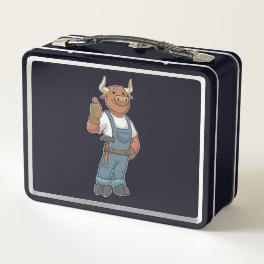 Lunch Box Bull comme Handyman avec Hammer (Dos)