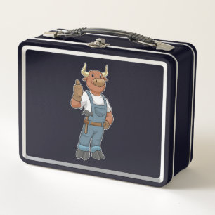 Lunch Box Bull comme Handyman avec Hammer