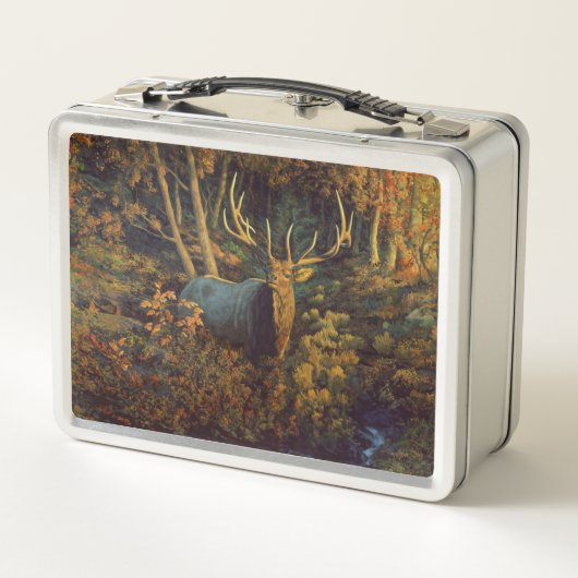 Lunch Box Bull Elk dans la forêt d'automne (Dos)